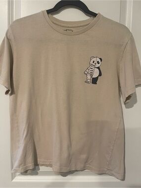 Eighty Eight Tan Tee with Black & White Panda Graphic